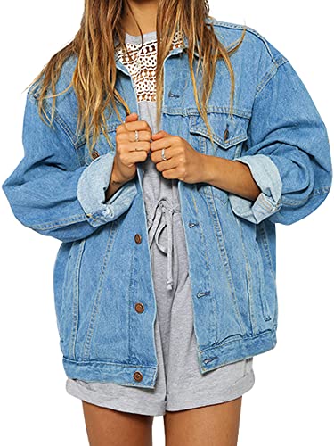 Loose Jean Jacket Coats 