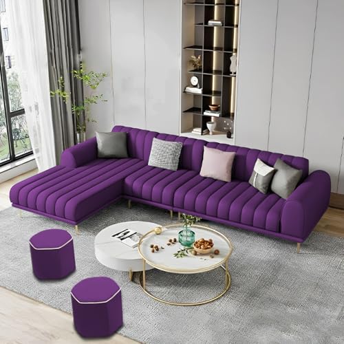 Image of Casaliving Rihan 3 Seater Sofa Set Living Room (Blue Grey Fabric)