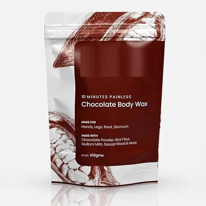 Women Chocolate Hair Removal Powder, 10 Minute Full Body Waxing Powder, Painless And Natural Solution For Unwanted Hair And Parlour Like Result At Home pack of 2