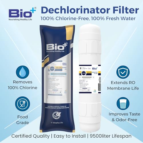 Image of Bio+ Dechlorinator Filter, Remove 100% Chlorine, Pre Filter for RO Membrane, Increase Membrane Life | White