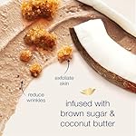 Dove Scrub Brown Sugar & Coconut Butter For Silky Smooth Skin Body Scrub Exfoliates & Restores Skin's Natural Nutrients 10.5 oz - Image 4