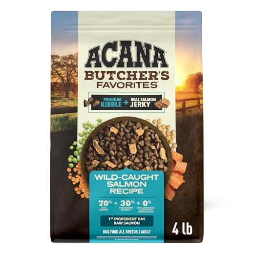 ACANA Butcher’s Favorites Grain-Free Dry Dog Food Wild-Caught Salmon Recipe 4lb Bag