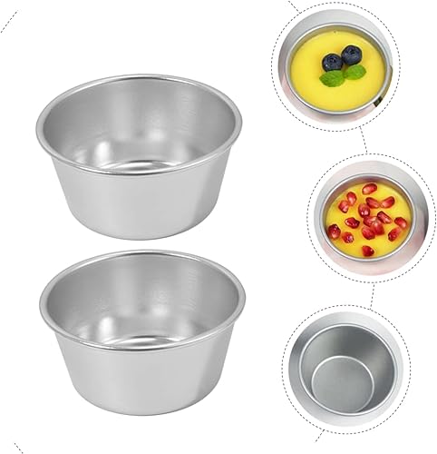 Miniatura 6 de Juego de 4 moldes antiadherentes para magdalenas de huevo y tarta de huevo, juego de 4 moldes ligeros y compactos, ideales para pudín pequeños