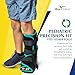 Brace Direct Pediatric Fracture Boot – Kids Walking Boot for Foot Fractures, Ankle Sprains & Post-Op Recovery, Green (Large, US Kids 11.5K–1.5)