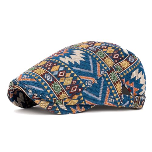 Image of Cotton Newsboy Cap,Breathable Ivy Gatsby Cabbie Beret Hat for Men's Women Driving Hunting Golf