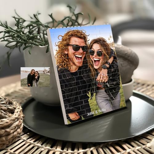 NAZENTI Custom Photo Building Block gifts for Couple, Personalized Couple