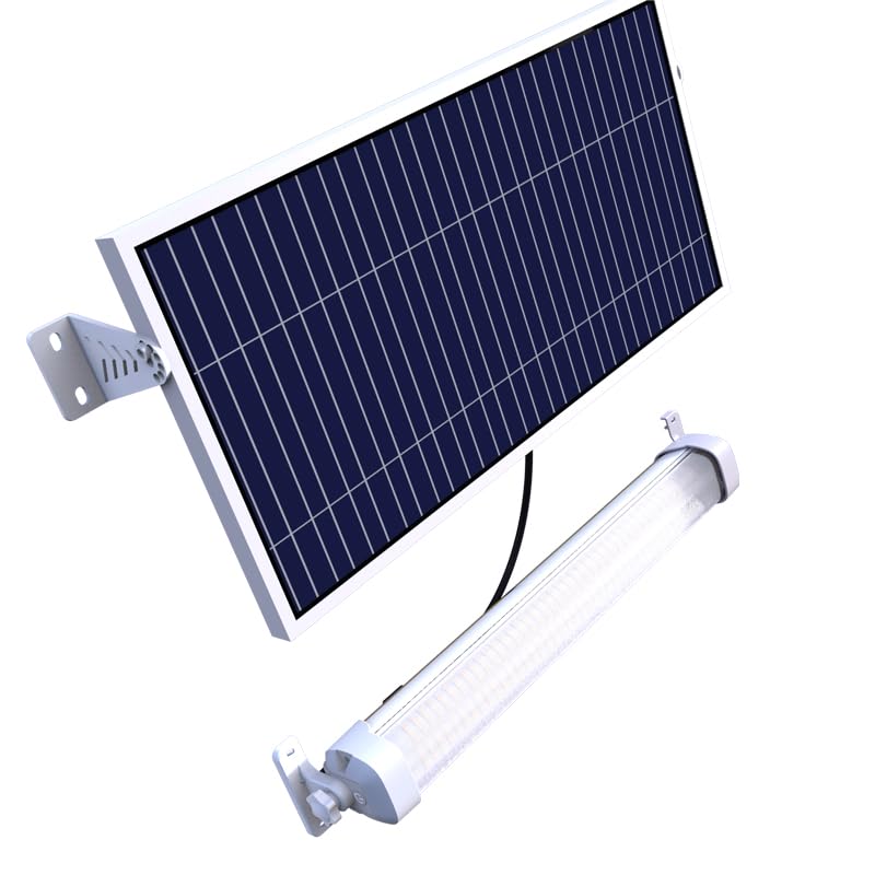 Solarsys® - Solar-Beleuchtungsset für Fahrräder/Carports mit 2600 Lumen und 20 W Solarpanel, aus PC+ABS-Material - Ideal für Fahrräder, Bushaltestellen, Busbahnhöfe, Grillunterstände u.v.m.