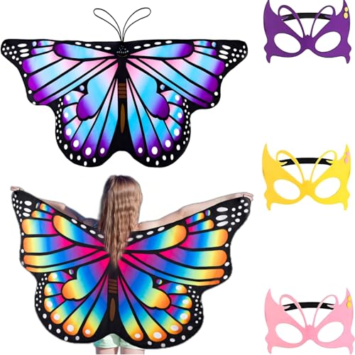 ruggito 2 Stück Schmetterlingsflügel Kinder und 3 Stück...
