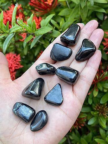 Image of GAF TREASURES 1 /2 LB Shungite Tumbled Stones, Polished Natural Shungite Gemstone, Shungite Healing Crystals (Shungite)