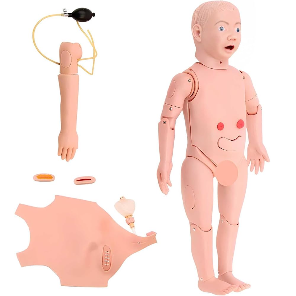 Manichino di addestramento infermieristico pediatrico, pelle sostituibile del torace per istruzione medica