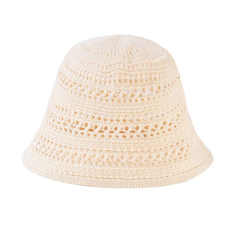 Image of Hair Drama Co. Crochet Bucket Hat for Women | Comfy & Casual Knit Handmade Foldable Floppy Hat | Summer Crochet Bucket Cap for Women & Girls