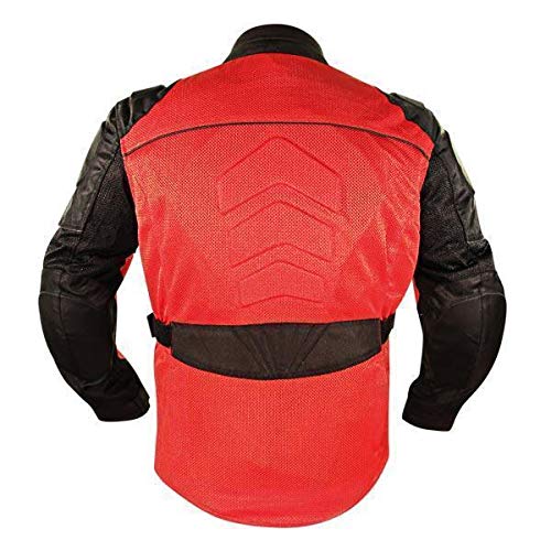 Xelement CF8161 Red Black Tri-Tex Motorcycle Sport Jacket For Men with X Armor (XX-Large)