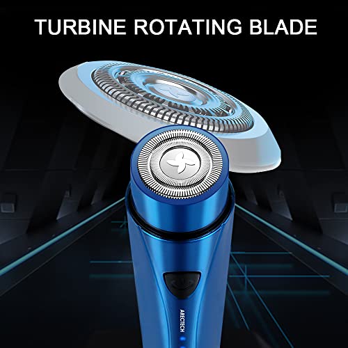 ARECTECH-Mini-Portable-Shaver-Pocket-Razors-Electric-Razor-for-Men-USB-Rechargeable-LED-Battery-Display-Best-for-Travel-Shaves-Touch-Up-Shaves-Cordless-Blue