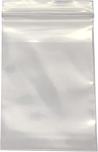 Bolsas de plástico con cremallera de 3.93 x 5.2 pulgadas de grosor, cierre de cremallera resellable, bolsas de polietileno fuertes y duraderas, 100