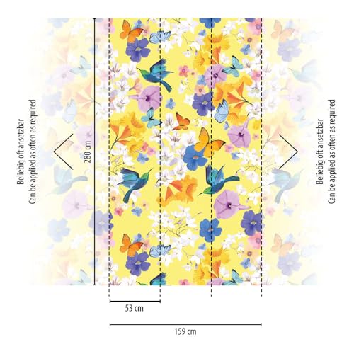 Papier peint fleurs facile à poser pour masquer les défauts des murs - 3