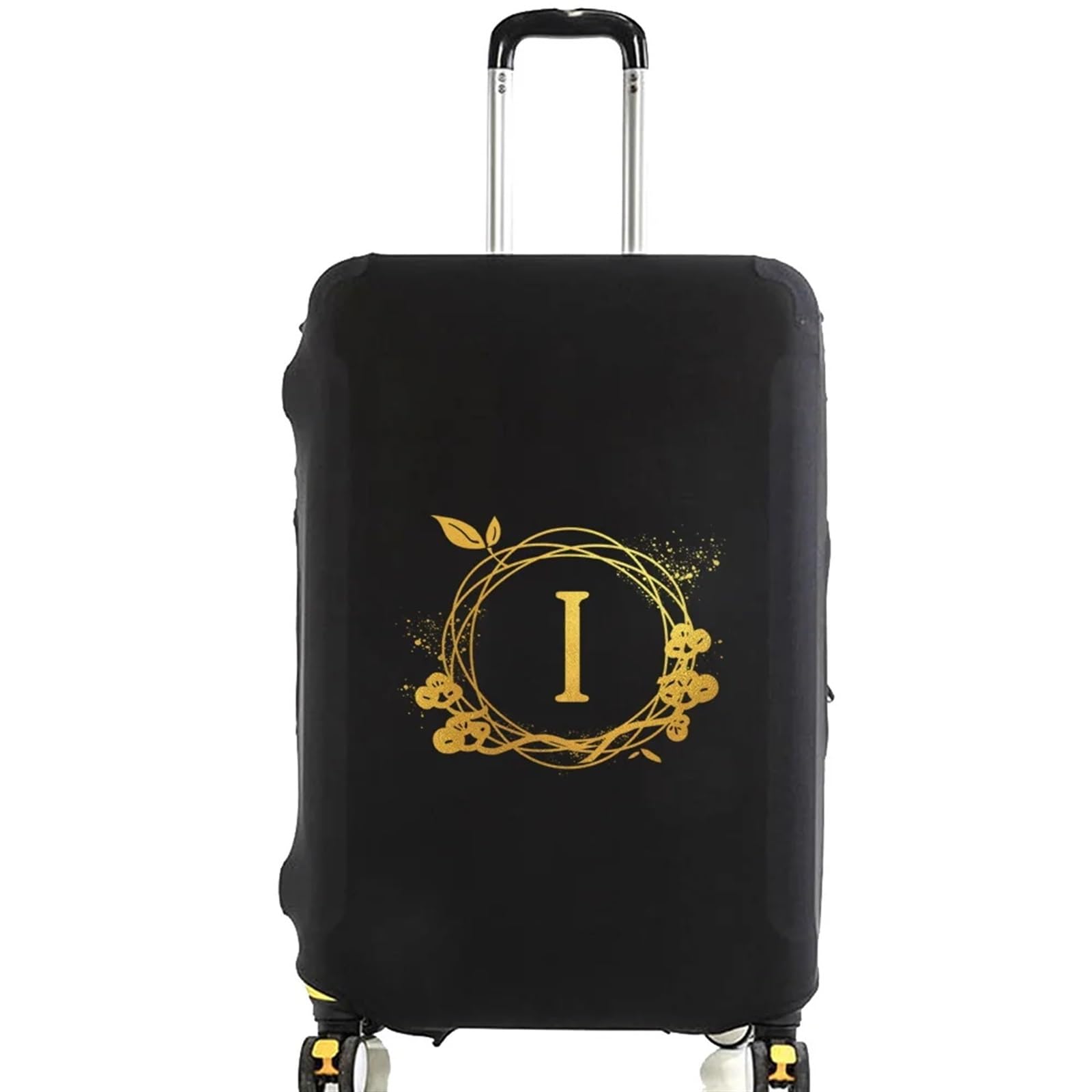 Kofferabdeckungen Elastische Gepäckschutzhülle, Buchstaben-Kranz-Serie, Reisezubehör, Trolley-Reisetasche, Schutzhülle for 45,7–81,3 cm große Koffer(8wreath I,M)