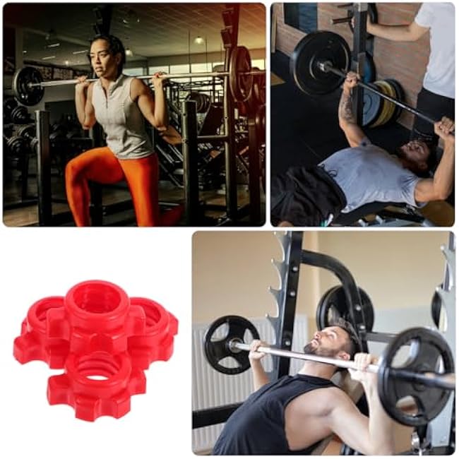 Yardwe 4 Pcs Dumbbell Bar Nut, Barbell Screw Clamps for Secure Weight Fixation, Home Fitness Equipment Accessories, Easy to Install, Fits 1 Inch Standard Bars