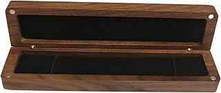 Rectangular walnut gift box,7.8 ‘x1.9 “x1.1”,for necklace,bracelet,collectible, souvenir storage and display, engagement, birthday, sweet holiday, anniversary (Without display window)
