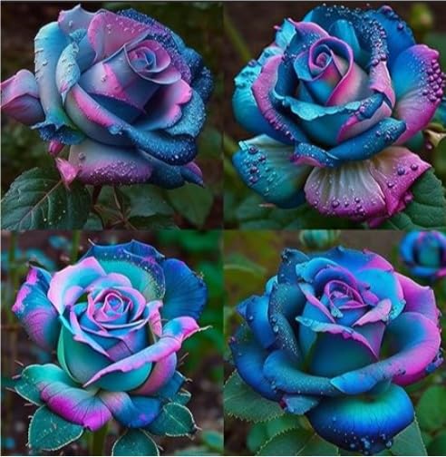 Brillante Bulbi di Rosa - Perenne, Colori vivaci, Bassa Manutenzione, Decorazione d'Interni-5 Bulbi-D