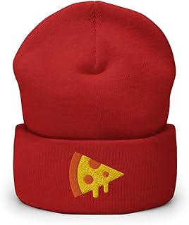 Pizza Slice Hat (Embroidered Cuffed Beanie)