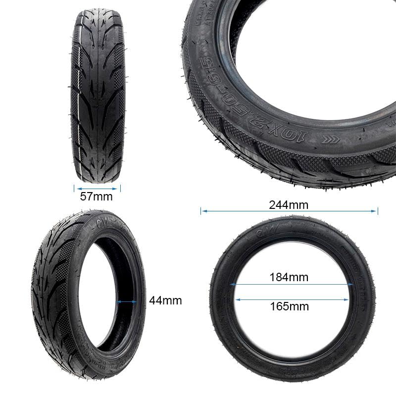 Compatible avec Pneu Trottinette Électrique tubeless cityroad 10x2,50-6,5 Sans gel