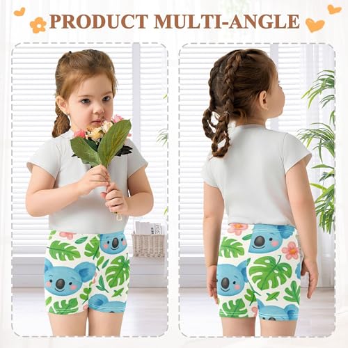 Joisal Cotton Shorts Under Dress Cartoon Cute Blue Koala Green Leaves Toddler Biker Shorts Girls 4t Baby Kids4