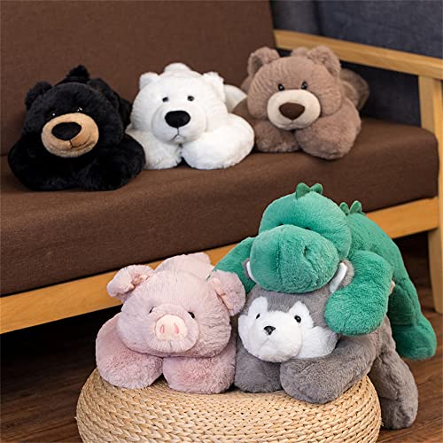 Wesopan Weighted Dinosaur Plush Toy Throw Pillow, Cute Dinosaur Stuffed Animals Doll For Boys Girls Fans (Pink Pig, 30Cm/11.8 Inch) #TOP2