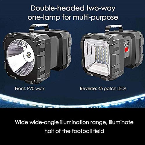 Fdrirect Lanterna de Cabeça Dupla Holofote USB Recarregável Portátil Ao Ar Livre Super Brilhante Luz