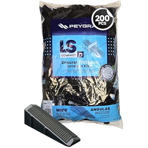 Peygran Compact Tile Leveling Wedges – 200 PCS Heavy-Duty, High-Performance, Home Improvement Installation Leveling System Wedges for PROs & DIY Cover