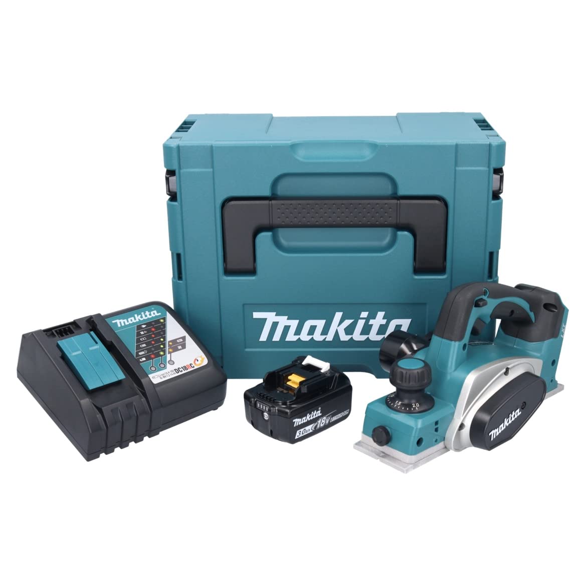 Makita DKP 180 RF1J 18V Battery Brush with BL 1830 Battery and DC18RC Charger