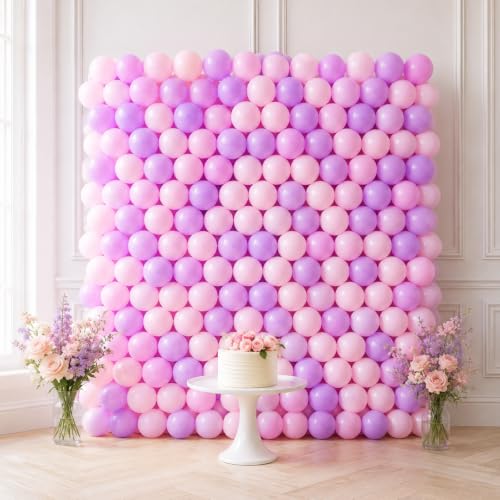 Image of Pink Purple Link Balloons,120Pcs Linking Balloons for Party Decorations