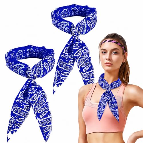 2 Pack Summer Cooling Neck Wrap Ice Towel, Cooling towels for Neck Hot Weather,Coolings Scarf for Necks Fast Coolings Towels Bandana,5 Color,45g,Keep