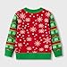AGCOAH Unisex Kids Christmas Sweaters Boys Girls Long Sleeve Crewneck 3D Printed Xmas Sweatshirts Halloween Best Gift Red Green Christmas Tree 4Year 39.3Inch