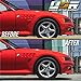 USR Z3 Side Marker Lights - COMBO Smoke Lens Front Bumper Sidemarkers + Fender Sidemarker Lamps Set Compatible with 1996-2002 BMW Z3 M Roadster/M Coupe (Smoked 4 Piece w/ 2 Bulbs + Socket Included)