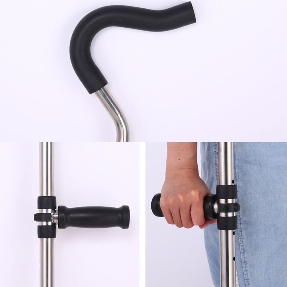 Muletas Plegables para Caminar, Muleta Axilar Adultos, Mango Ergonómico, 1 Unidad, Soporta hasta 100kg (Size : XS)