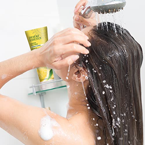 Desert Essence Lemon Tea Tree Conditioner - 8 Fl Ounce - Soft & Silky - Soothes Scalp - Strengthens Hair - Nourishing & Revitalized - Vitamin B5 - Shea #TOP5