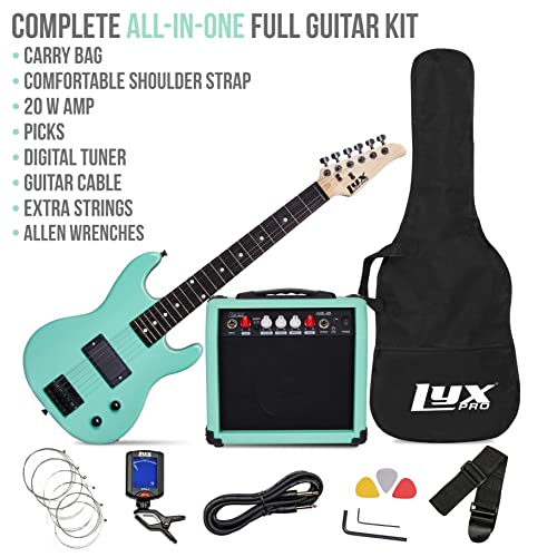 image for LyxPro 30 Inch Electric Guitar and Starter Kit for Kids with 3/4 Size 