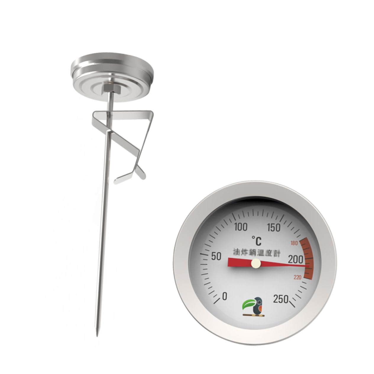 OKUMEYR Jam Thermometer Syrup Thermometer Candy Syrup Temperature Detector 304 Stainless Steel
