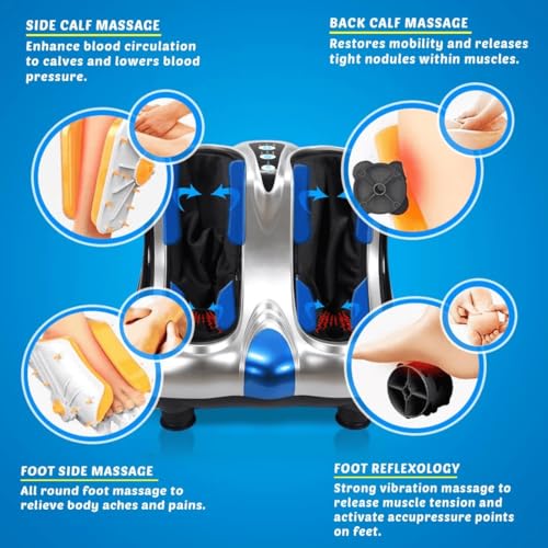 Image of Dr.Ravi's Full Leg Massager Machine | Shiatsu Foot Massage | Foot & Calf Massager | Pain Relief Improving Blood Circulation Machine with Roller, Kneading, Vibration and Heat