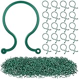 WILLBOND 400 Pcs Plastic Branch Light Clips - Christmas Tree Branch Clips Hanging Hooks Ornament Hanger for Attaching Mini Lights, Plants, Xmas Decorations