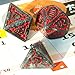 Cusdie 7 Pcs 25mm Giant Dice DND with Dragon Eye Dice Bag, Polyhedral Dice Set, D&D Dice for Pathfinder RPG (Black Red)