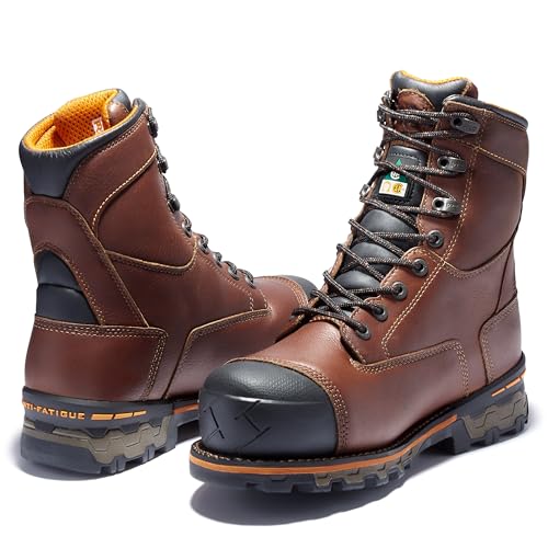 Timberland PRO Timberland PRO Men's Boondock 8 Inch Composite Safety Toe Puncture Resistant Insulated Waterproof Industrial Work Boot, Brown-2024 NEW, 15 W US