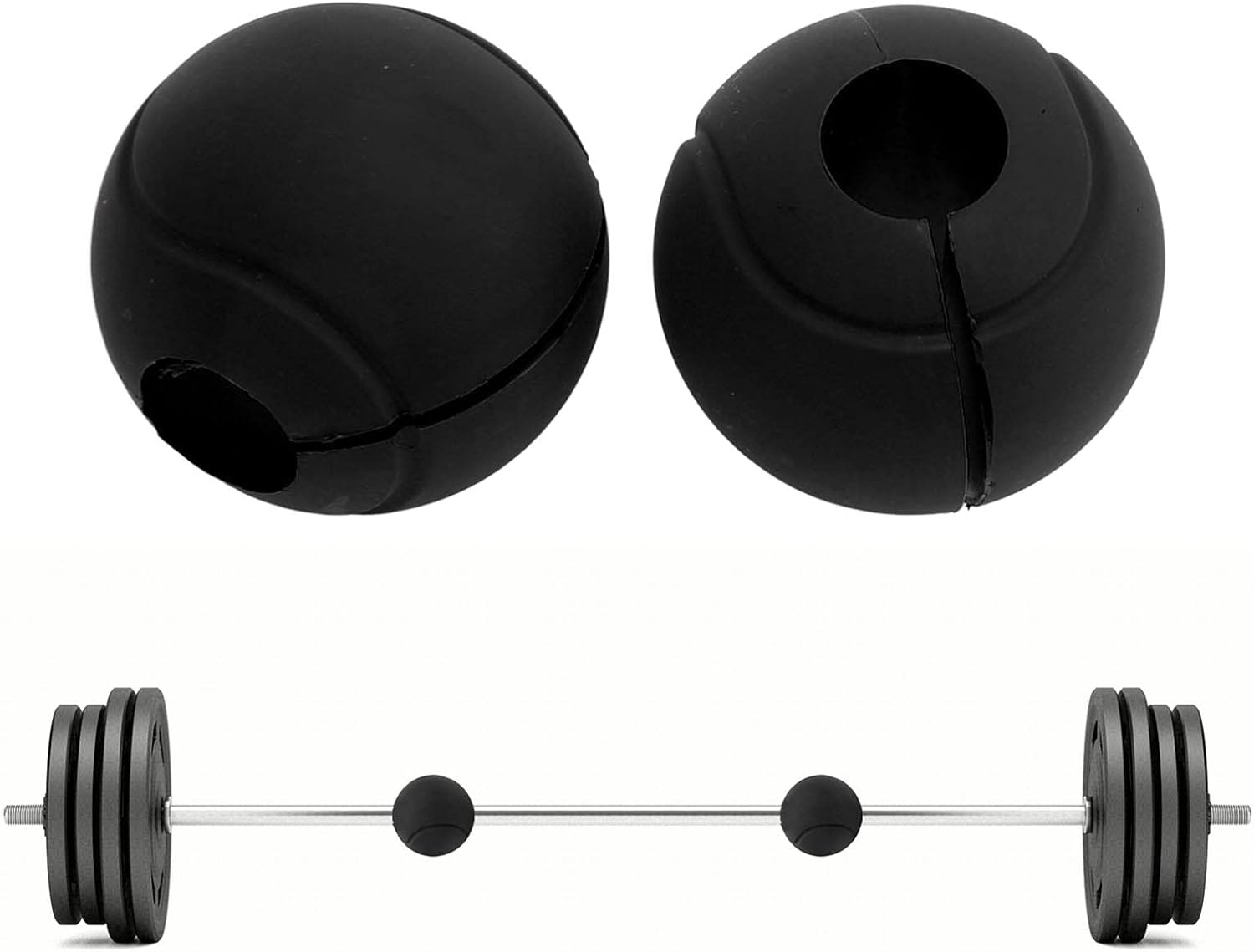Barbell Dumbbell Grip Silicone Non Slip Thickened Round Spherical Handle for Massive Arm Muscle Building Strength Training Workout Gym Equipment