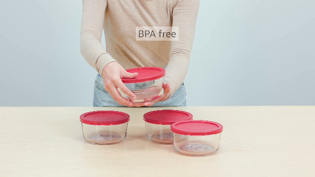 Amazon.com: Anchor Hocking 4 Cup Glass Storage Containers with Lids, Set of 4  Glass Food Storage Containers with Red SnugFit Lids: Food Savers: Home &  Kitchen