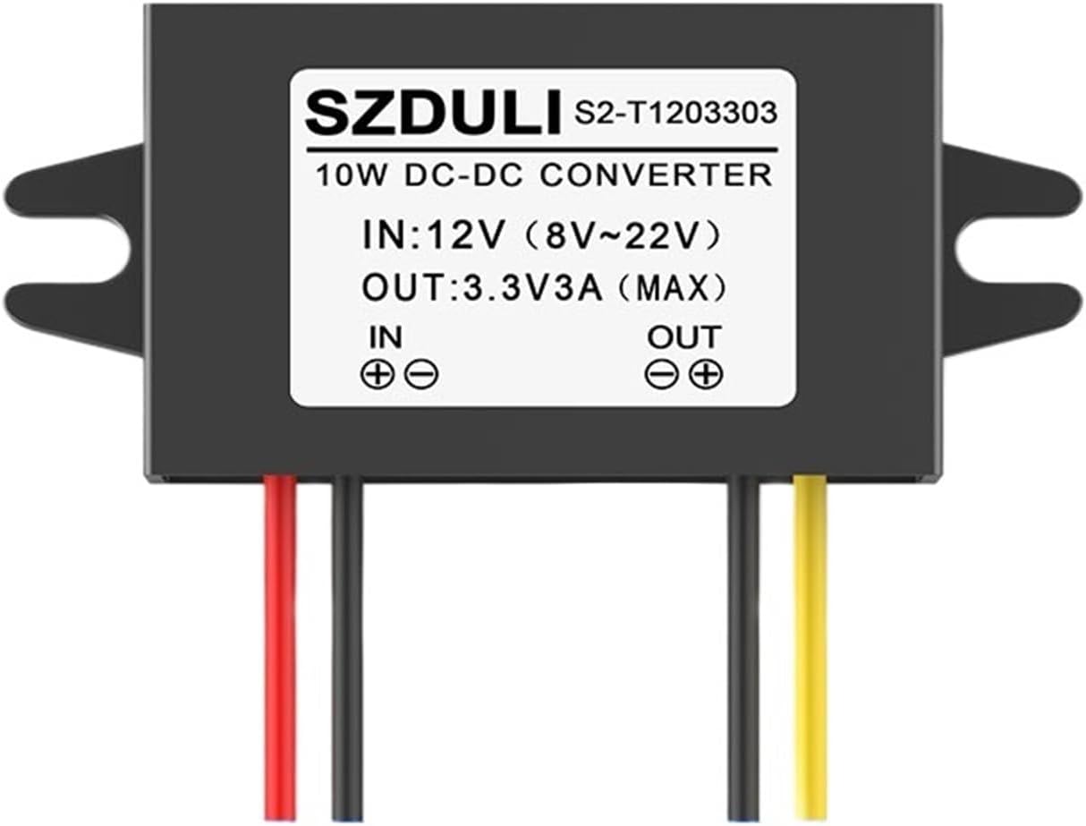 12V to 3.3V 3.7V 4.2V 5V 6V 7.5V 9V 3A Power Supply Step-Down Module Vehicle Power Converter(12V to 3.3V 3A)