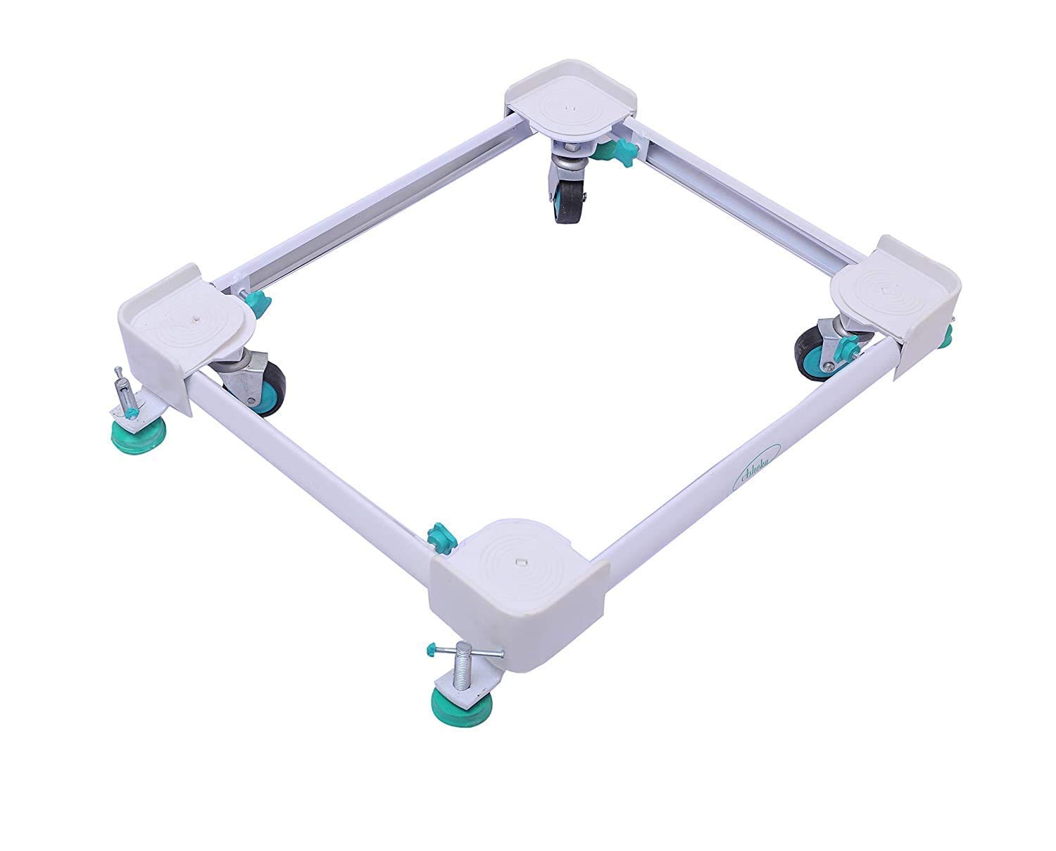 G-act Ultra Heavy Duty Front Top Load Washing Machine Dishwasher Refrigerator Air Cooler Stand/Trolley (16"X19"-26"X32")(White)