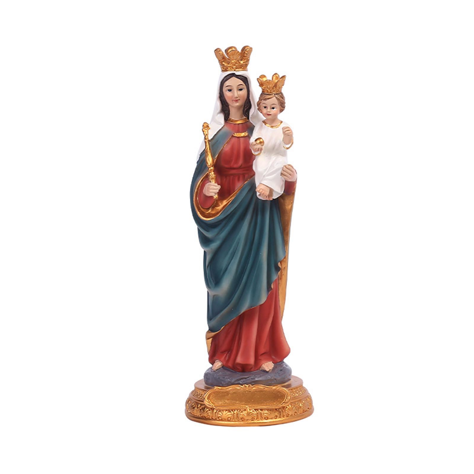 Tsophreniq Hugging Baby Children Statue Resin Tabletop Figurine Ornaments Catholic Religious Gift Home Decor Statue