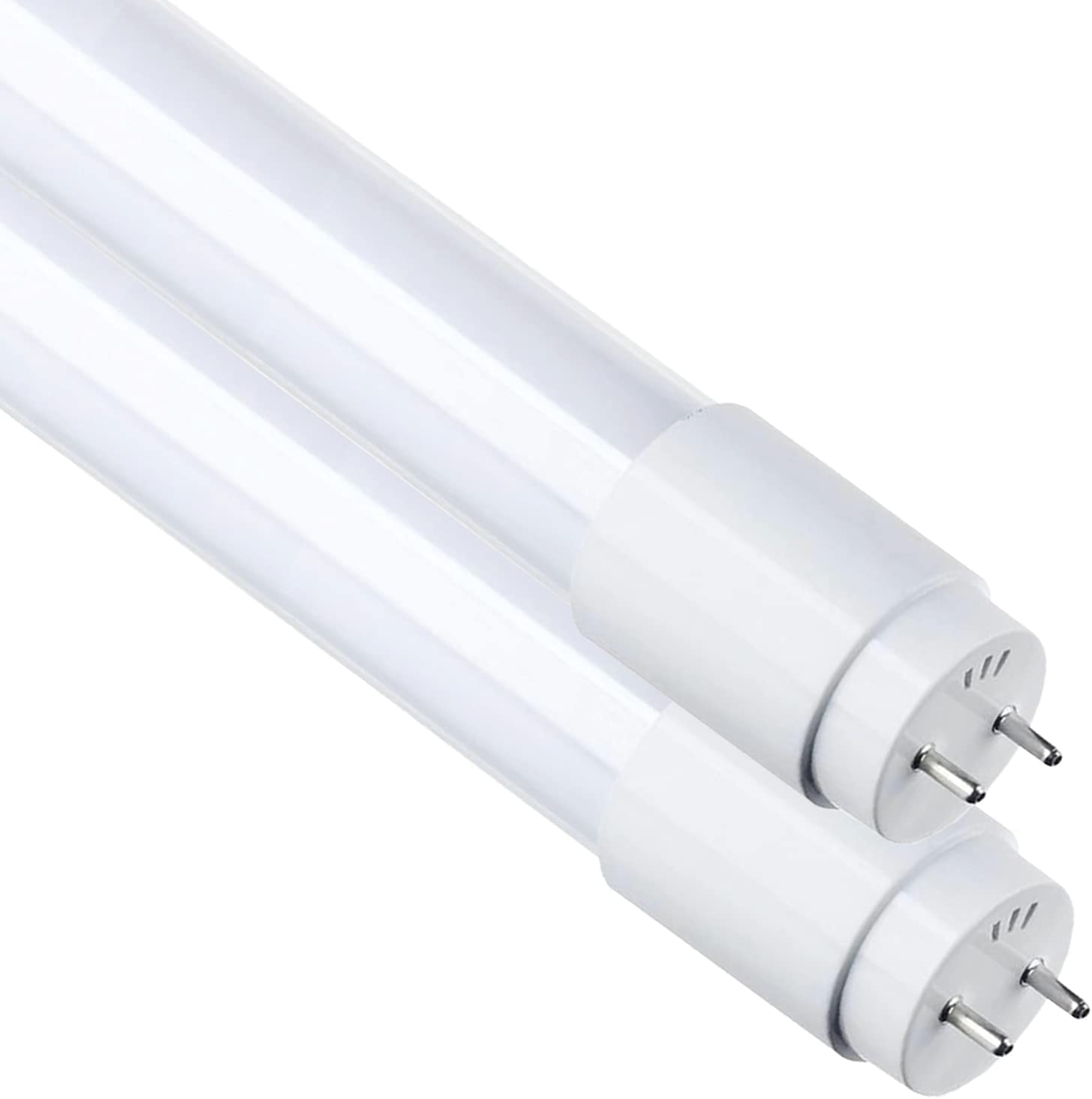 LEDUNI ® Tubo T8 Cristal LED 9W OPAL Conexión Un Lateral Luz Blanco Frío 6000K 60CM 900LM Cebador LED Incluido (PACK 2)