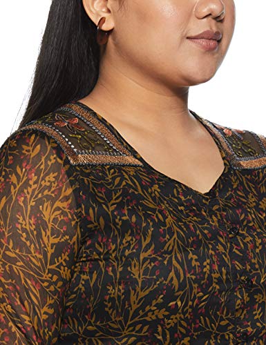 Image of pluss Women's Synthetic A-Line Maxi Dress