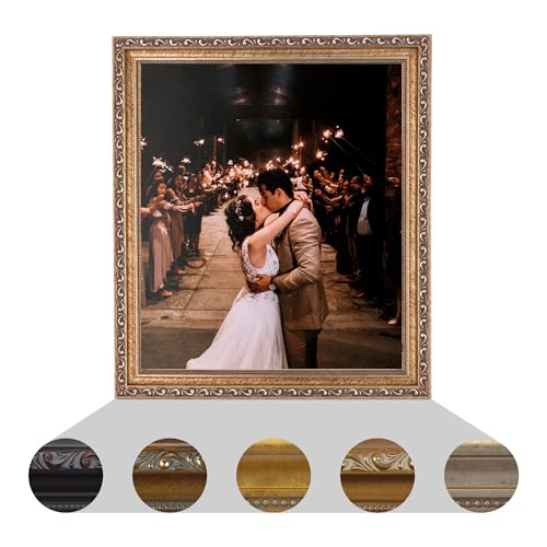 ArtToFrames 16x24 Custom Picture Poster Frame with HD Photo Print and Optional Mat with 12x20 Opening, Framed in 1.25